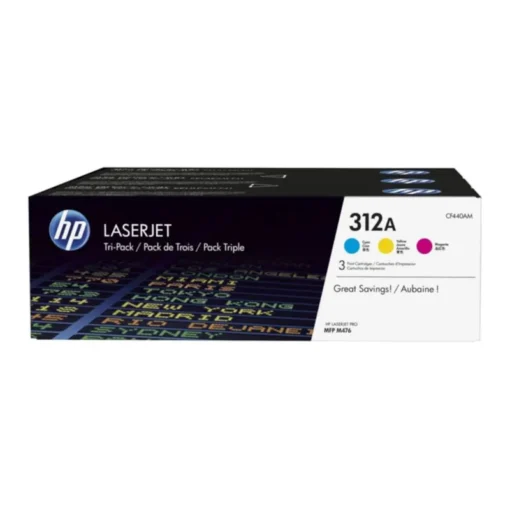 HP CF440AM Toner 312A Color-Kit Cyan Magenta Gelb