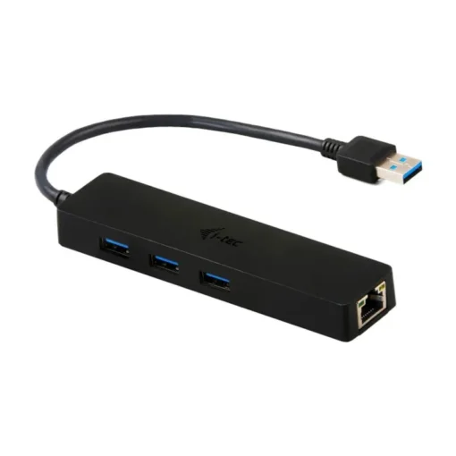 i-tec USB HUB Slim 3-Port USB 3.0 Gigabit Ethernet Adapter schwarz