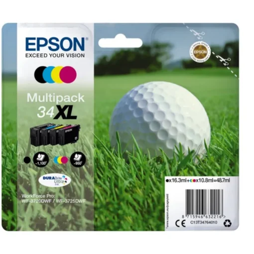 Epson T3476XL "Golfball" DURABrite Utra Ink Multi Pack 4-farbig 48.7ml