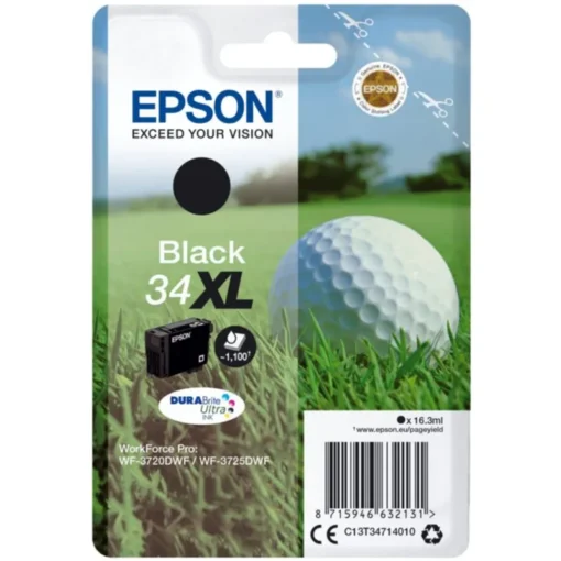 Epson T3471XL "Golfball" DURABrite Utra Ink Single Pack Schwarz 16.3ml