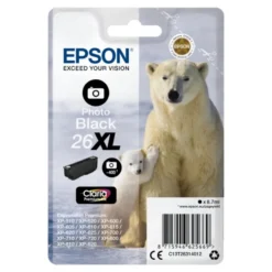 Epson T2631XL "Eisbär" Claria Premium Ink Single Pack Photo Schwarz 8.7ml