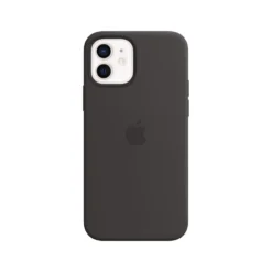 Apple Silikon Case mit MagSafe für iPhone 12/12 Pro schwarz