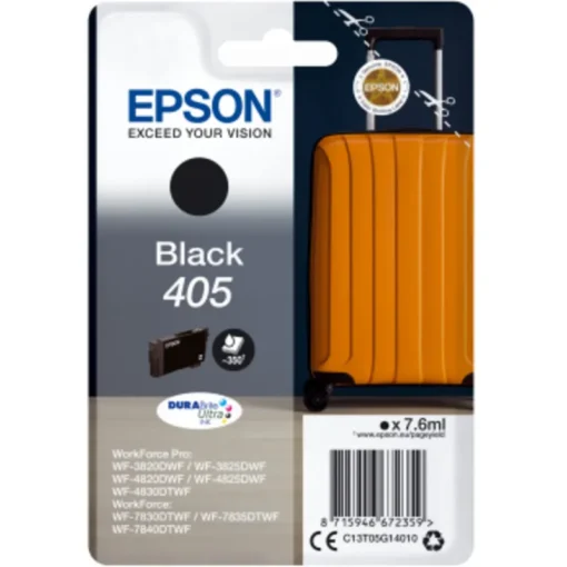 Epson 405 "Koffer" Tinte Single Pack Schwarz DURABrite Ultra