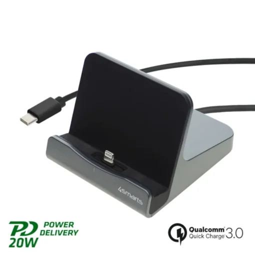 4smarts Tablet Ladestation VoltDock Lightning 20W gunmetal