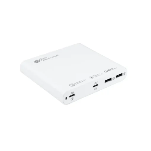 GC USB-Desktop-Schnellladestation 120W GaN-Technologie  4-Port USB-C/A PD weiß