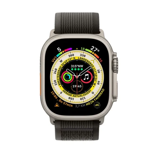 49mm Titanium Case / Black/Gray Trail Loop - M/L