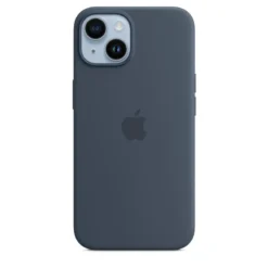 Apple iPhone 14 Silikon Case mit MagSafe Storm Blue