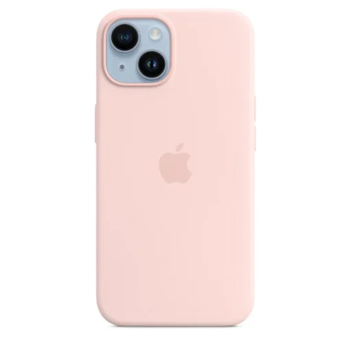 Apple iPhone 14 Silikon Case mit MagSafe Chalk Pink