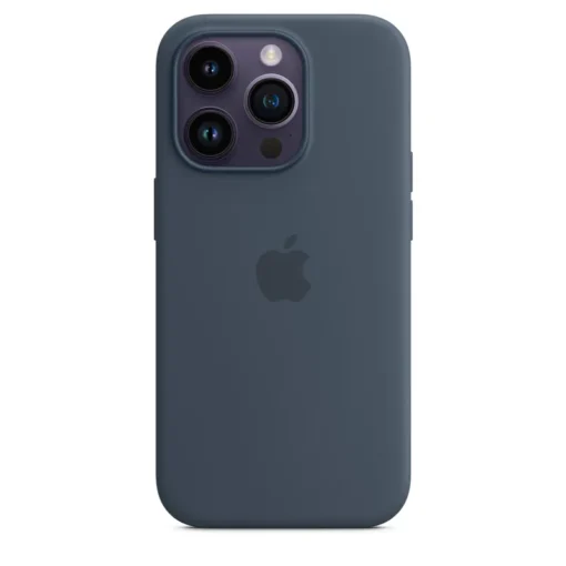 Apple iPhone 14 Pro Silikon Case mit MagSafe Storm Blue