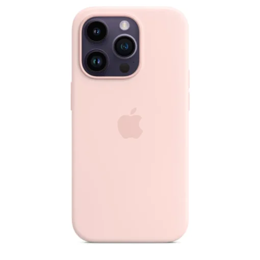 Apple iPhone 14 Pro Silikon Case mit MagSafe Chalk Pink