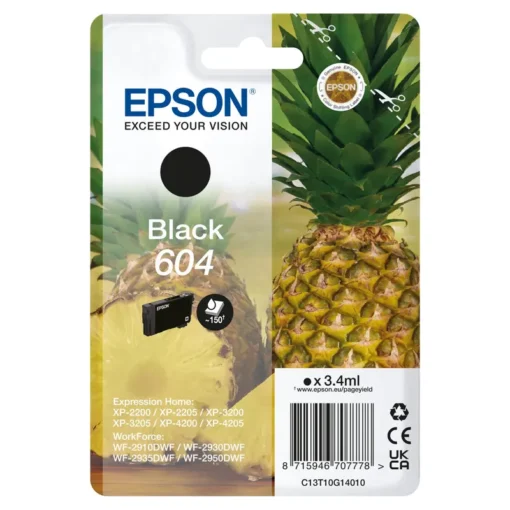 Epson 604 'Ananas' Tinte Single Pack Schwarz