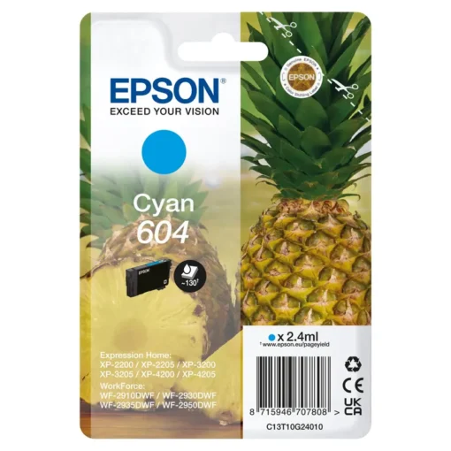 Epson 604 'Ananas' Tinte Single Pack Cyan