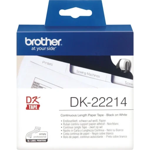 Brother DK-22214 Endlosetiketten – schwarz auf weiß