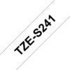 Brother TZE-S241 Laminiertes Band schwarz auf weiß 8m x 18mm extra stark