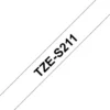 Brother TZe-S211 Schriftband 6mm x 8m. schwarz auf weiß. stark klebend