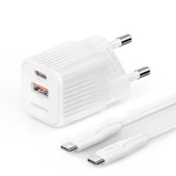 4smarts VoltPlug Duos Mini PD 20W + USB-C Kabel weiß