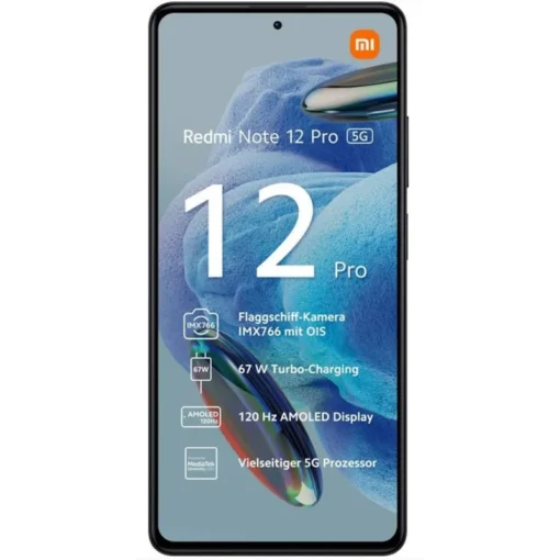 Redmi Note 12 Pro 5G Dual-Sim EU Google Android Smartphone in black  with 128 GB storage