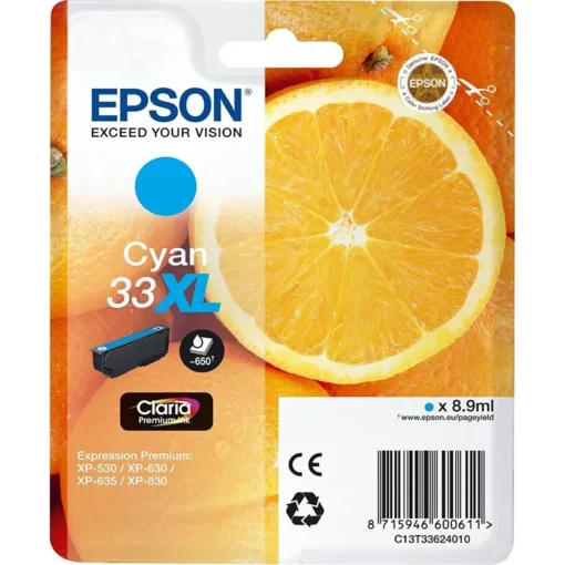 Epson T3362 "Orange" Tinte Single Pack Cyan XL