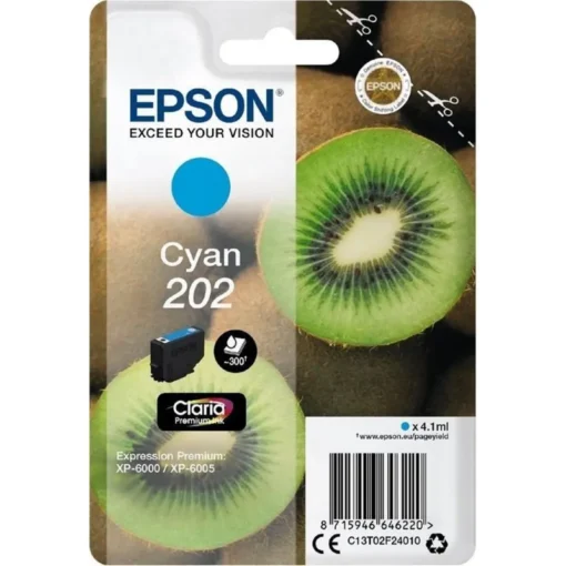 Epson T02F2 "Kiwi" Clara Premium Ink Single Pack Cyan 4.1ml