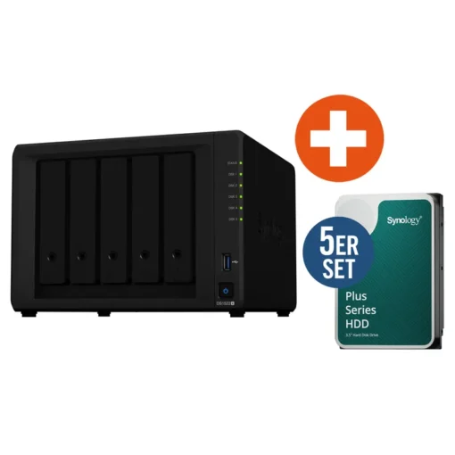 Synology DS1522+ NAS System 5-Bay 30 TB inkl. 5x 6 TB Synology HDD HAT3300-6T