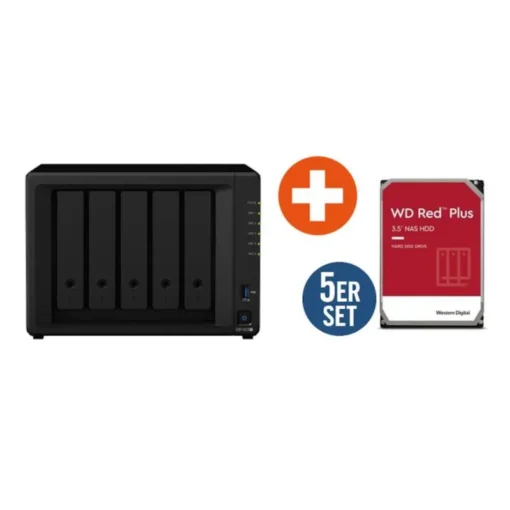 Synology Diskstation DS1522+ NAS System 5-Bay inkl. 5x 4TB WD Red Plus WD40EFPX