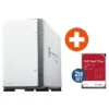 Synology Diskstation DS223j NAS System 2-Bay inkl. 2x 4 TB WD RED Plus WD40EFPX