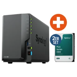 Synology DS224+ NAS System 2-Bay 8 TB inkl. 2x 4 TB Synology HDD HAT3300-4T