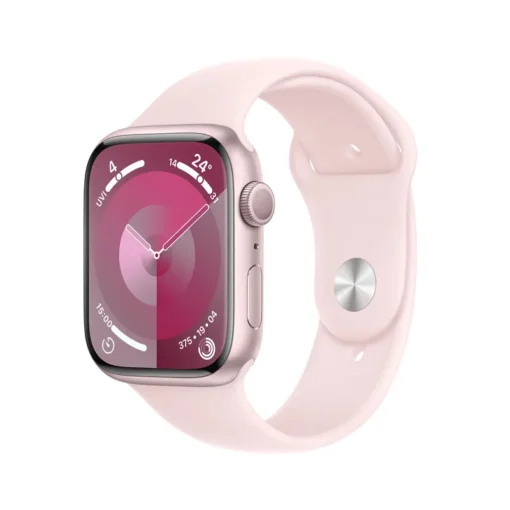 Apple Watch Series 9 Aluminium 45mm rosé (Sportarmband hellrosa) S/M