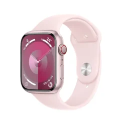 Apple Watch Series 9 Cellular Aluminium 45mm rosé (Sportarmband hellrosa) M/L