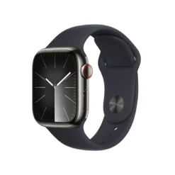 Apple Watch Series 9 Cellular Edelstahl 41mm graphit (Sportarmband mitternacht) M/L