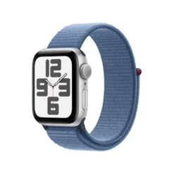 Apple Watch Series SE (2023) Aluminium 40mm silber (Sport Loop winterblau)