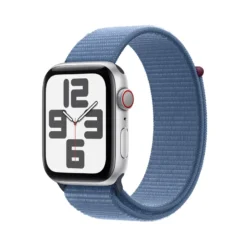 Apple Watch Series SE (2023) Cellular Aluminium 44mm silber (Sport Loop winterblau)