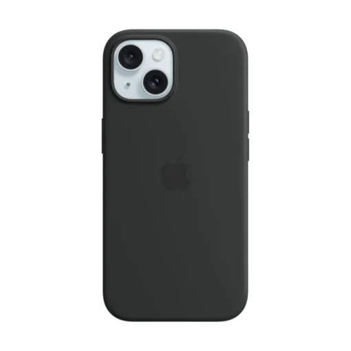 Apple Silicone Case für iPhone 15 mit MagSafe black