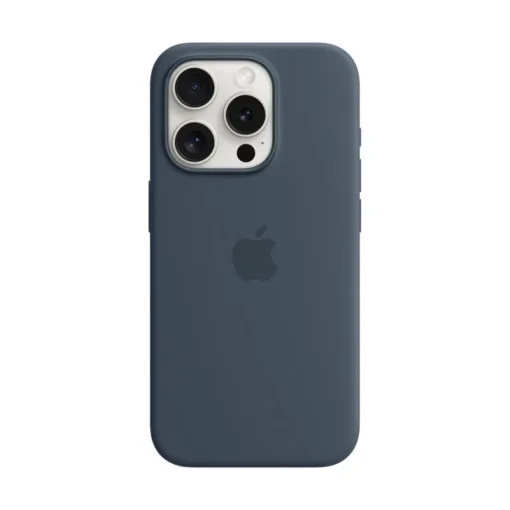 Apple Silicone Case für iPhone 15 Pro mit MagSafe storm blue