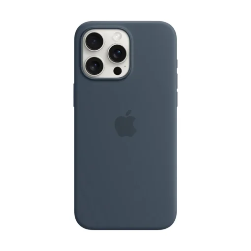 Apple Silicone Case für iPhone 15 Pro Max mit MagSafe storm blue