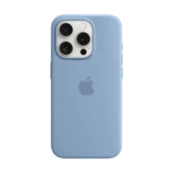 Apple Silicone Case für iPhone 15 Pro mit MagSafe winter blue