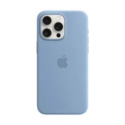 Apple Silicone Case für iPhone 15 Pro Max mit MagSafe winter blue