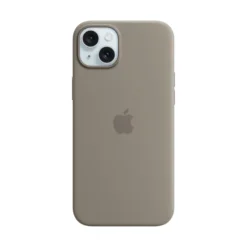 Apple Silicone Case für iPhone 15 Plus mit MagSafe clay