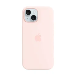 Apple Silicone Case für iPhone 15 mit MagSafe light pink