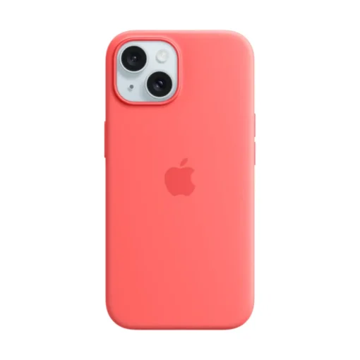 Apple Silicone Case für iPhone 15 mit MagSafe guava