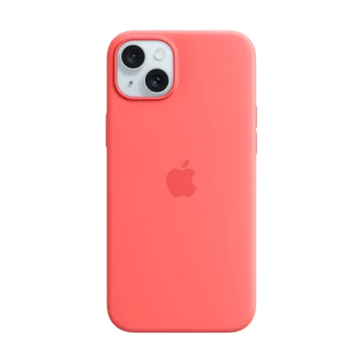 Apple Silicone Case für iPhone 15 Plus mit MagSafe guava