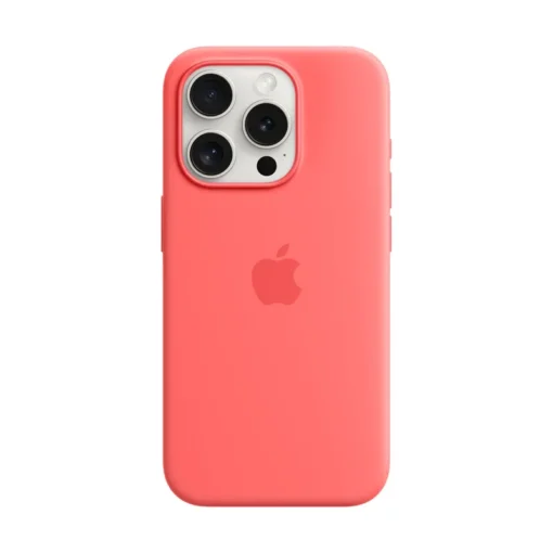 Apple Silicone Case für iPhone 15 Pro mit MagSafe guava