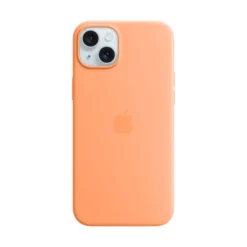 Apple Silicone Case für iPhone 15 Plus mit MagSafe orange sorbet