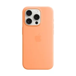 Apple Silicone Case für iPhone 15 Pro mit MagSafe orange sorbet