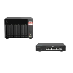 QNAP TS-673A-SW5T TS-673A-8G + QSW-1105-5T 2