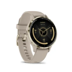 Garmin Venu® 3S French Gray/Softgold mit Schnellwechsel-Silikon-Armband