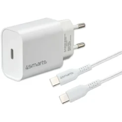 4smarts Schnelllade-Set 20W mit 1.5m USB-C zu USB-C Kabel