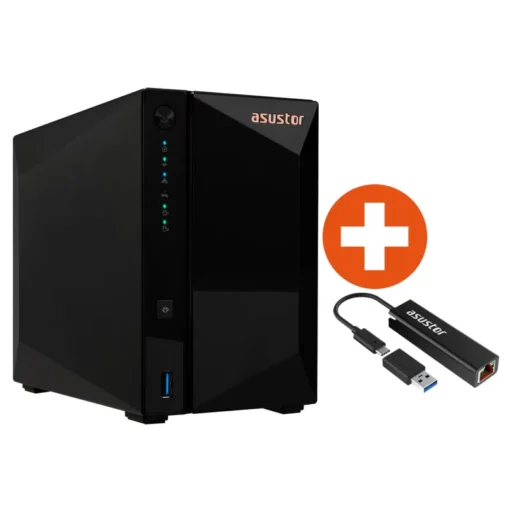 ASUSTOR AS5202T Nimbustor 2 NAS System 2-bay + AS-U2.5G2 - Netzwerkadapter