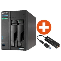 ASUSTOR AS6702T Gen2 Lockerstor 2 NAS System 2-bay + AS-U2.5G2 - Netzwerkadapter