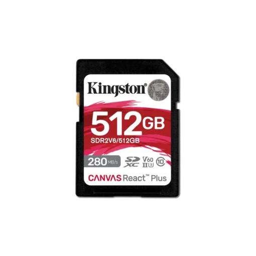 Kingston Canvas React Plus V60 512GB SDXC Speicherkarte 4K-UHS-II